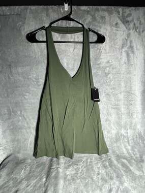 Torrid Foxy Halter Tank Top Olive Green